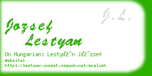 jozsef lestyan business card